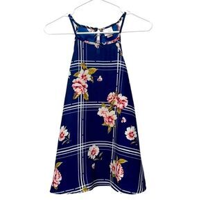 Daytrip blue floral striped tank size M